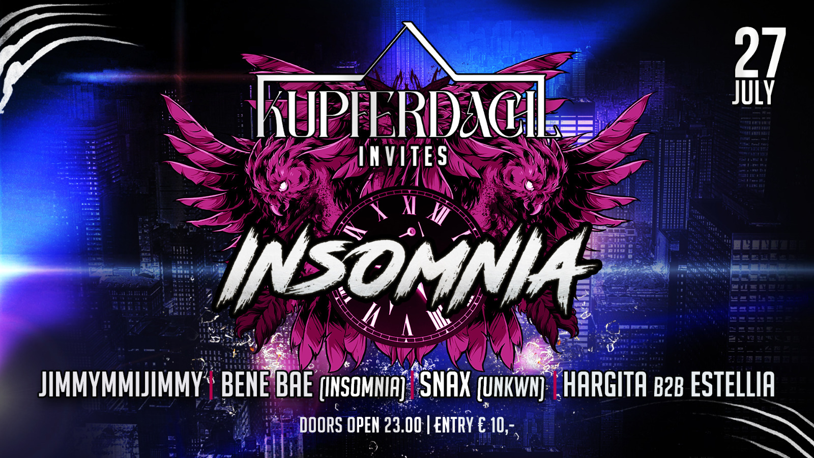 INSOMNIA am 27. July 2024 @ Kupferdachl. INSOMNIA am 27. July 2024 @ Kupferdachl.