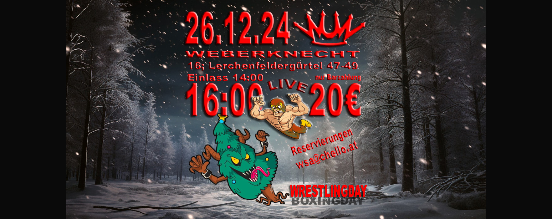 WUW am 26. December 2024 @ Weberknecht. WUW am 26. December 2024 @ Weberknecht.