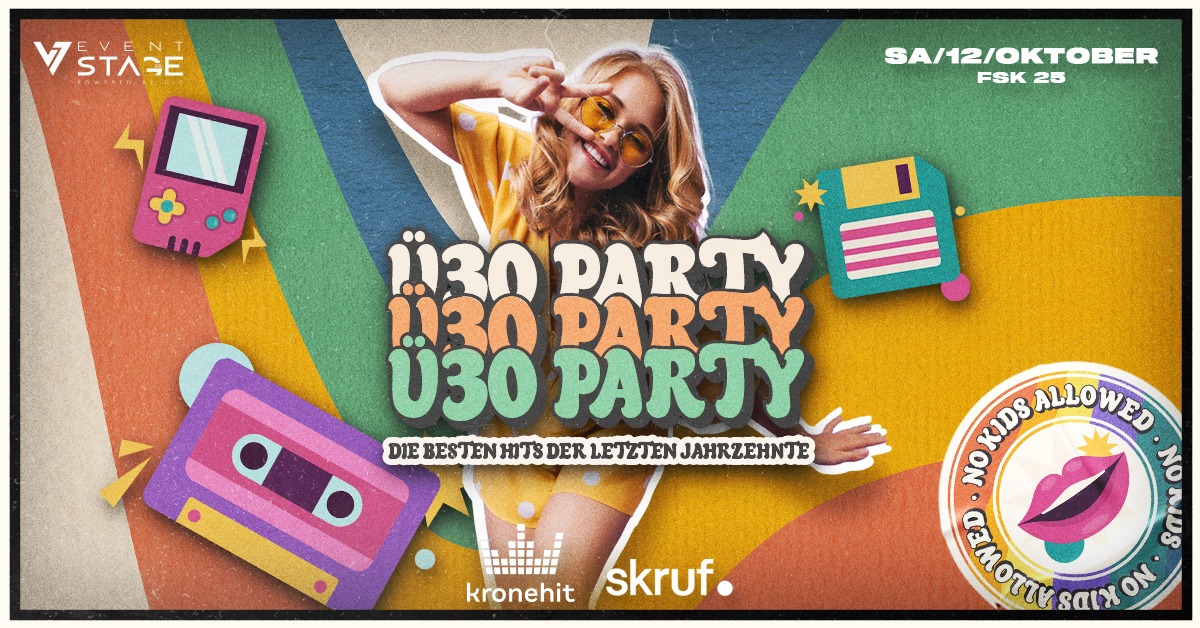 Ü-30 Party (FSK25) am 12. October 2024 @ Eventstage Krems. Ü-30 Party (FSK25) am 12. October 2024 @ Eventstage Krems.
