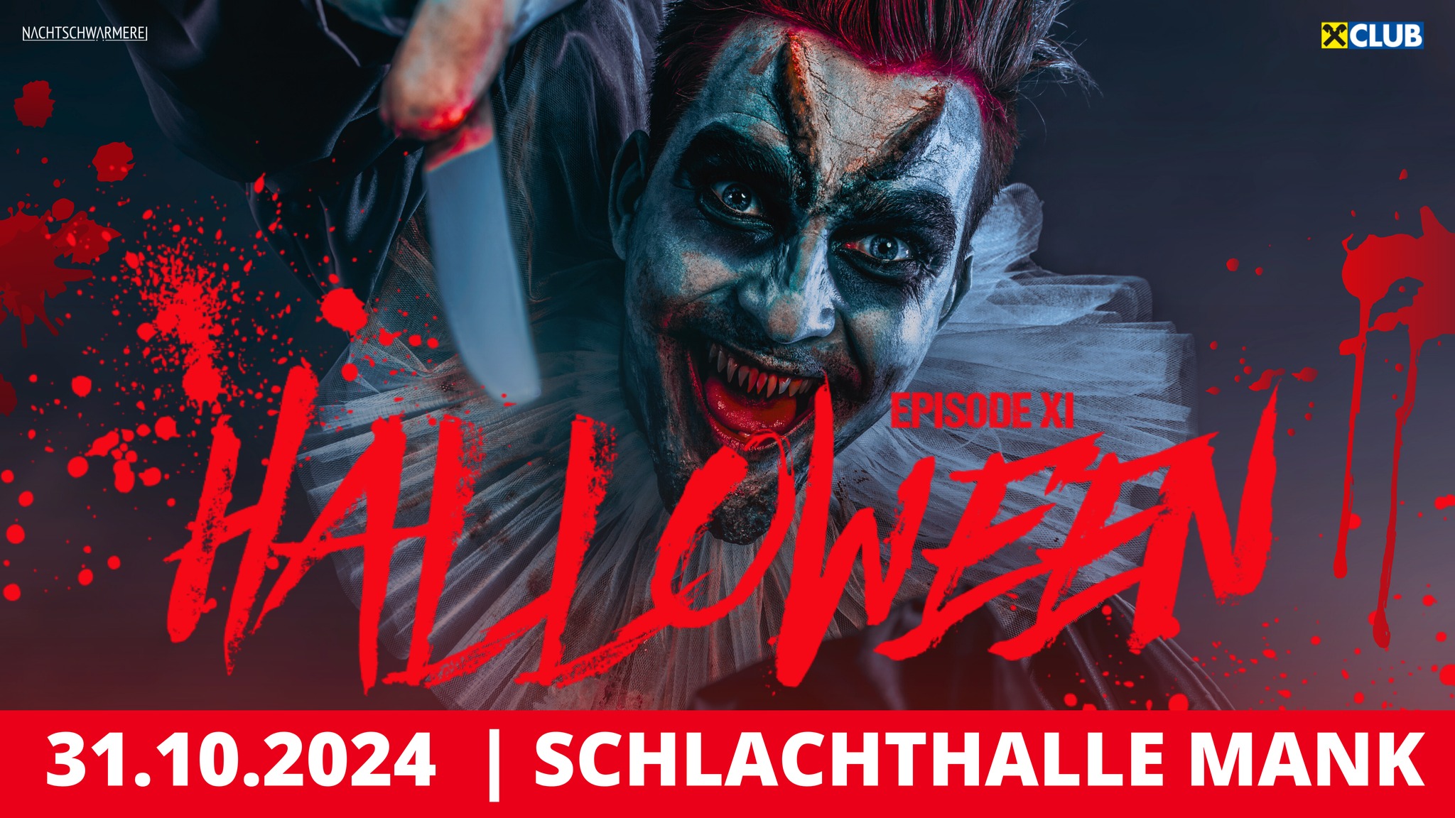 Halloween // Freakshow am 31. October 2024 @ Alte Schlachthalle Mank. Halloween // Freakshow am 31. October 2024 @ Alte Schlachthalle Mank.