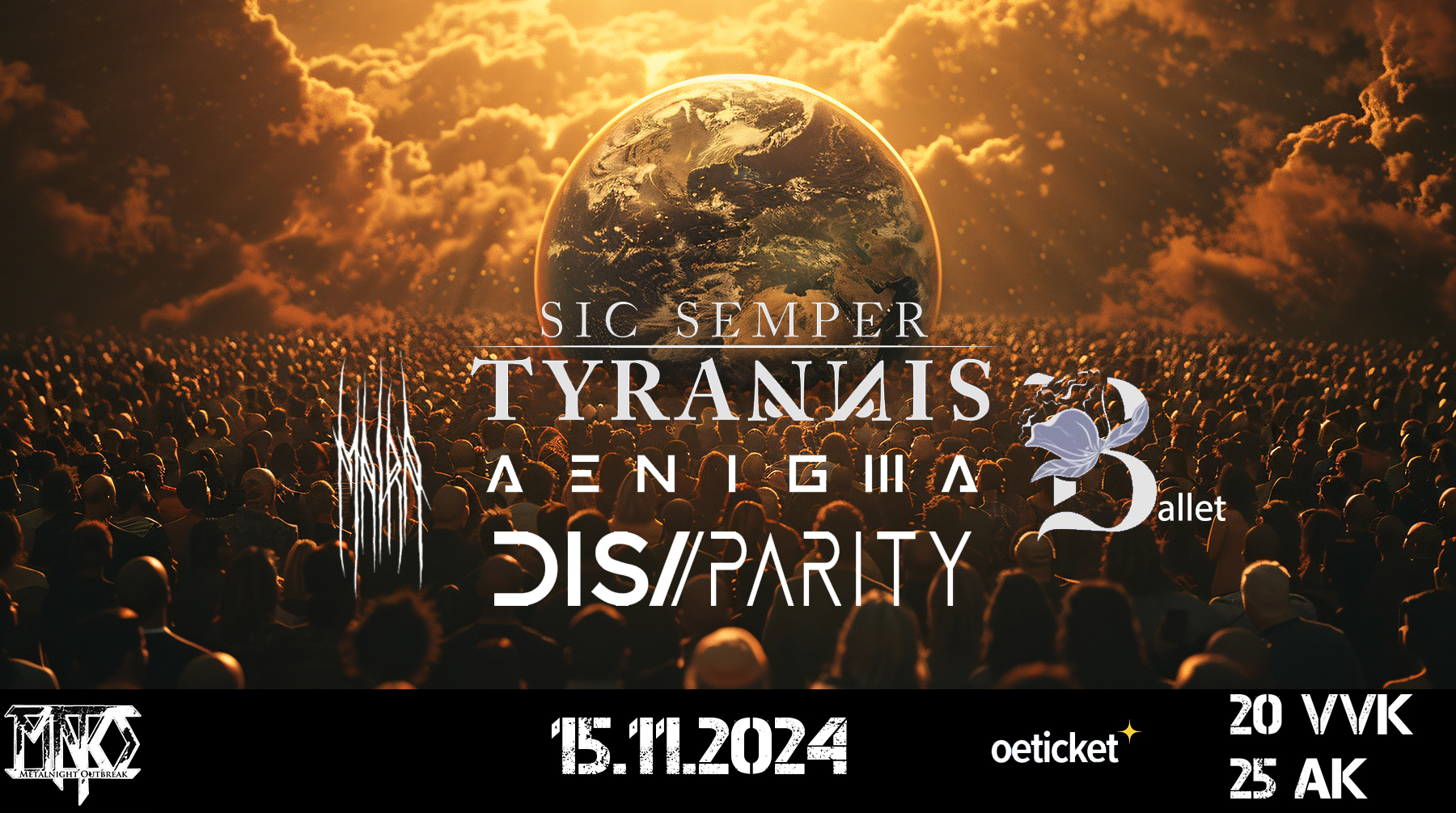 Metalnight Outbreak Festival am 15. November 2024 @ Szene Wien. Metalnight Outbreak Festival am 15. November 2024 @ Szene Wien.