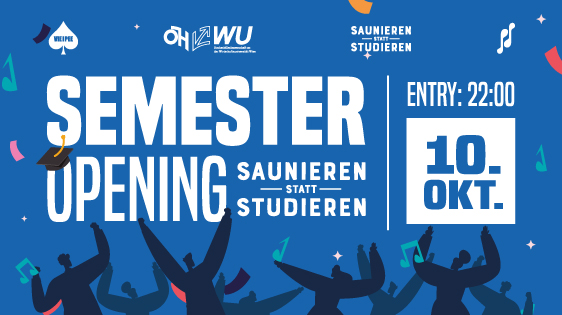 Dein Semester Opening 2024 am 10. October 2024 @ Pratersauna. Dein Semester Opening 2024 am 10. October 2024 @ Pratersauna.
