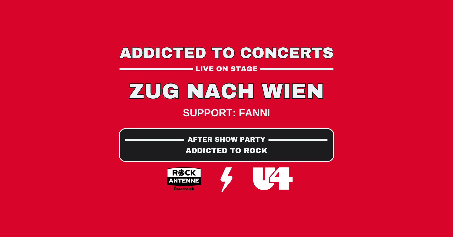 Addicted to Concerts am 7. February 2025 @ U4. Addicted to Concerts am 7. February 2025 @ U4.