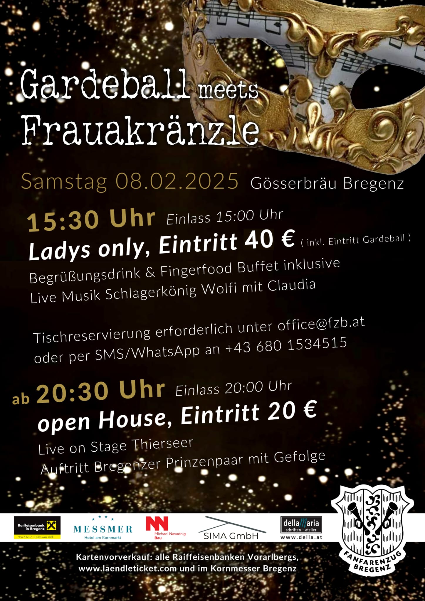 Gardeball meets Frauakränzle am 8. February 2025 @ Gösserbräu Bregenz. Gardeball meets Frauakränzle am 8. February 2025 @ Gösserbräu Bregenz.