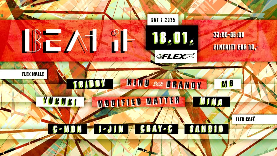 Beat It am 18. January 2025 @ Flex. Beat It am 18. January 2025 @ Flex.