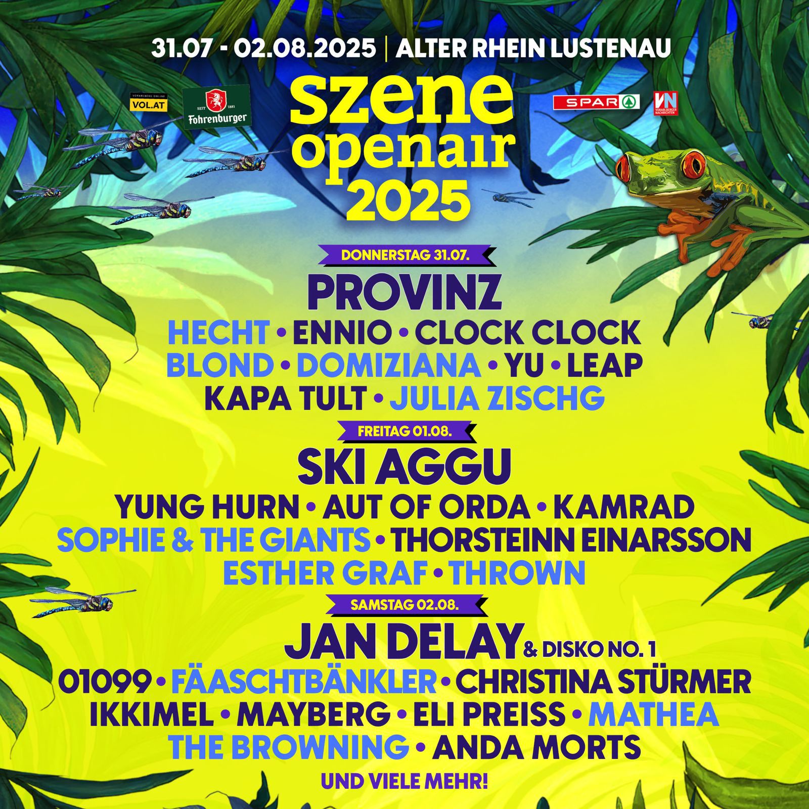 SZENE OPENAIR 2025 am 31. July 2025 @ Festivalgelände Alter Rhein. SZENE OPENAIR 2025 am 31. July 2025 @ Festivalgelände Alter Rhein.