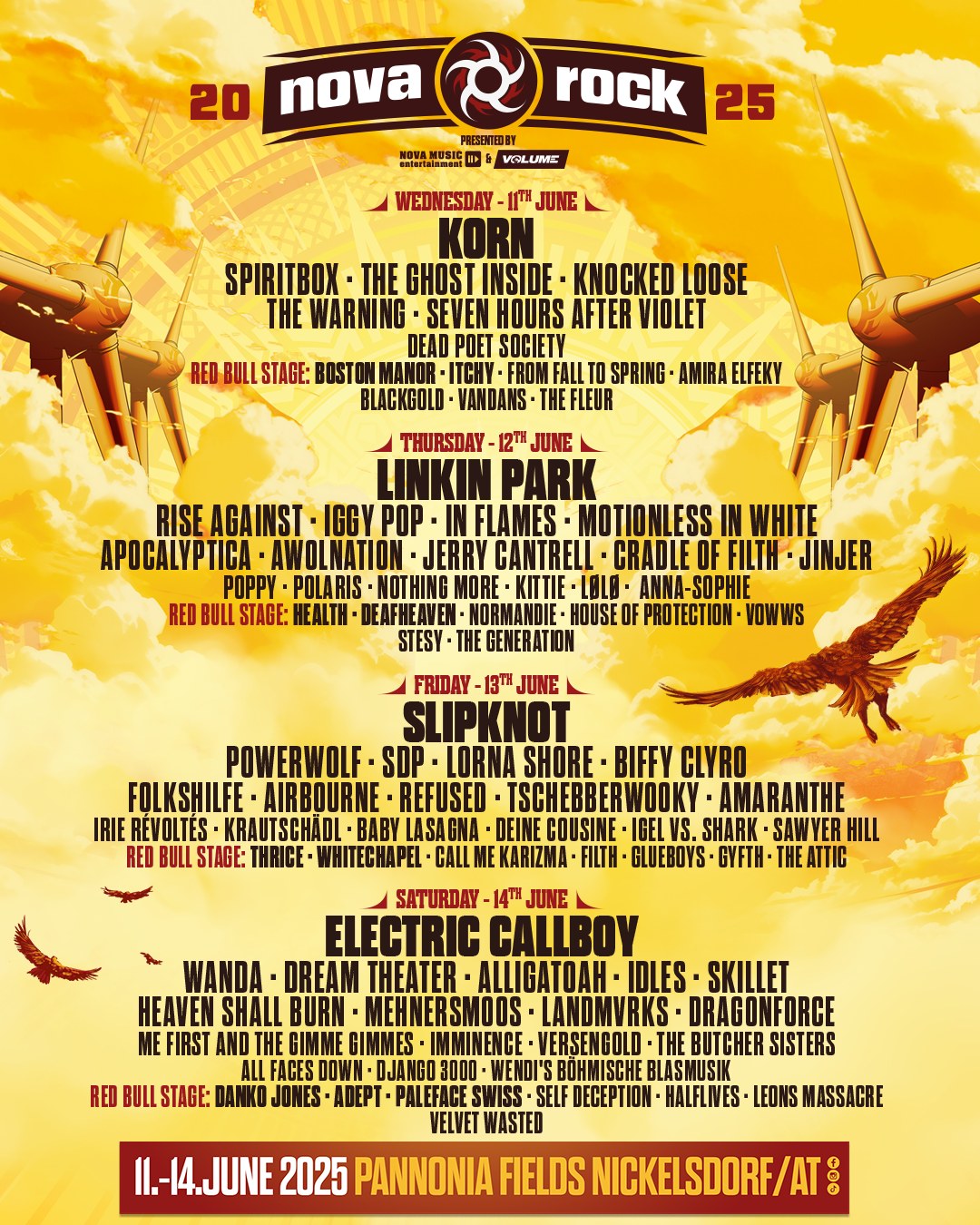 Nova Rock Festival 2025 am 11. June 2025 @ Pannonia Fields. Nova Rock Festival 2025 am 11. June 2025 @ Pannonia Fields.