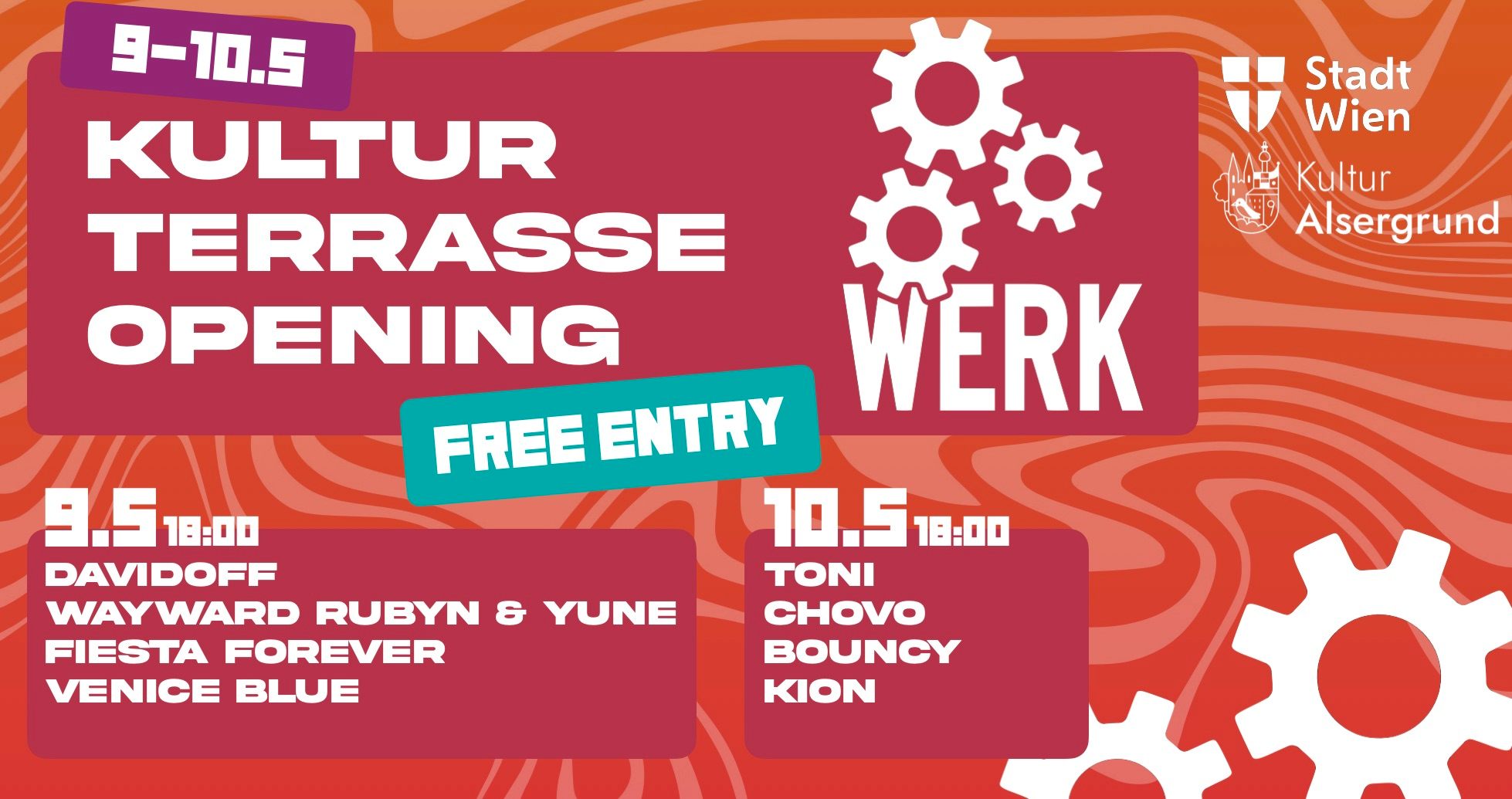 KulturTerrasse WERK am 9. May 2025 @ Das Werk.