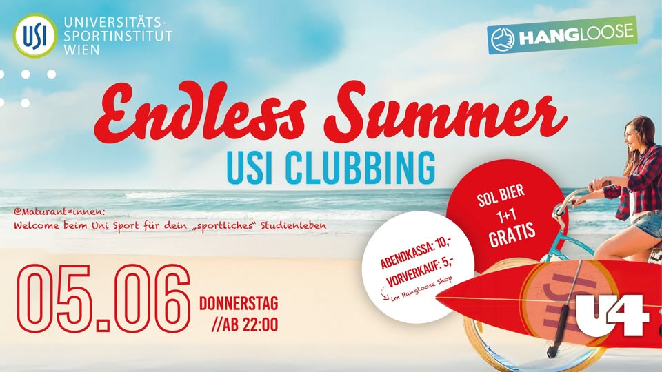 USI Clubbing am 5. June 2025 @ U4. USI Clubbing am 5. June 2025 @ U4.