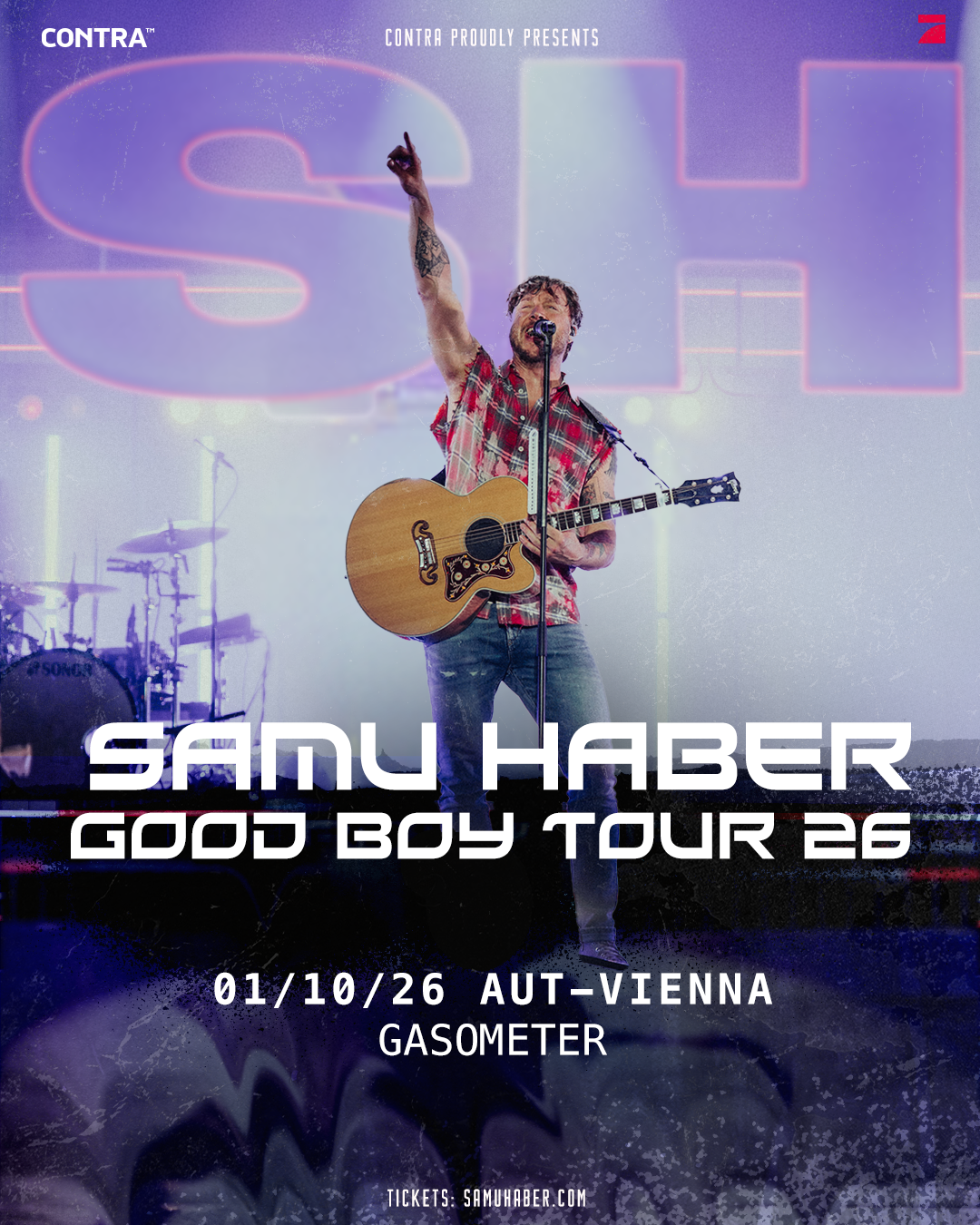 Samu Haber am 1. October 2026 @ Raiffeisen Halle im Gasometer. Samu Haber am 1. October 2026 @ Raiffeisen Halle im Gasometer.