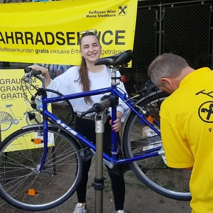 Fahrradservice auf der Summerstage