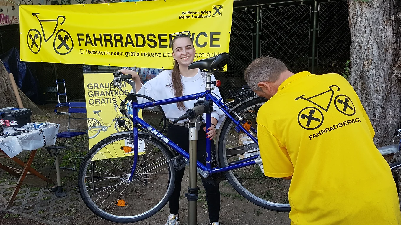 Fahrradservice auf der Summerstage am 21. May 2023 @ Wien.