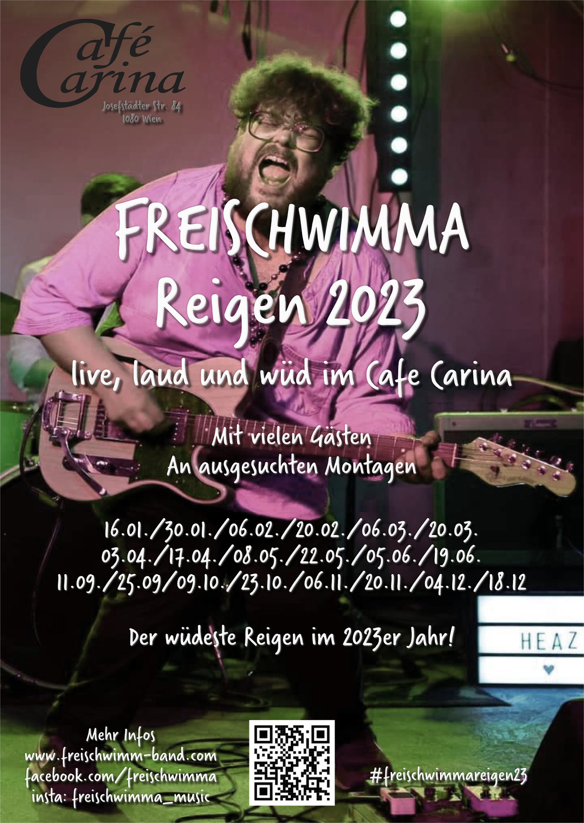FREISCHWIMMA am 25. September 2023 @ Café Carina. FREISCHWIMMA am 25. September 2023 @ Café Carina.