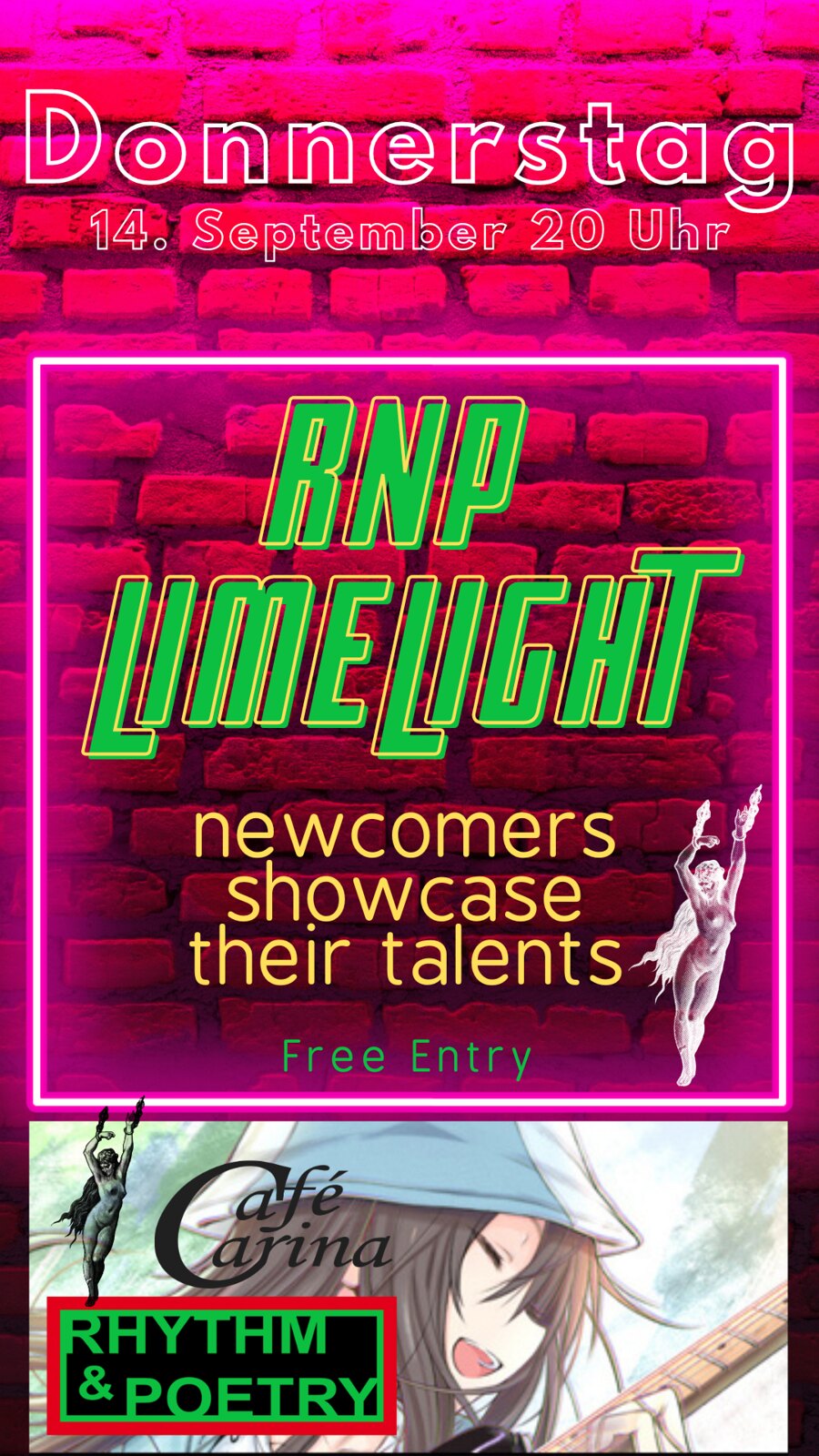 RNP Limelight am 14. October 2023 @ Café Carina. RNP Limelight am 14. October 2023 @ Café Carina.