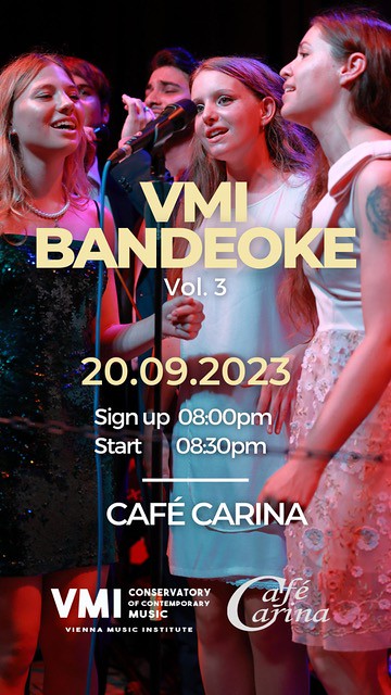 VMI-BANDEOKE VOL.3 am 20. September 2023 @ Café Carina. VMI-BANDEOKE VOL.3 am 20. September 2023 @ Café Carina.