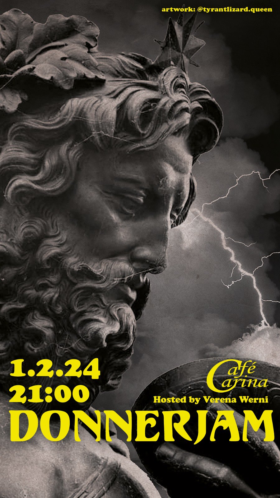 DonnerJam am 1. February 2024 @ Café Carina. DonnerJam am 1. February 2024 @ Café Carina.