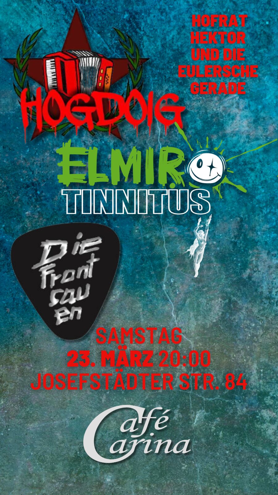 Frontsauen, Hofrat Hektor & Elmiro am 23. March 2024 @ Café Carina. Frontsauen, Hofrat Hektor & Elmiro am 23. March 2024 @ Café Carina.