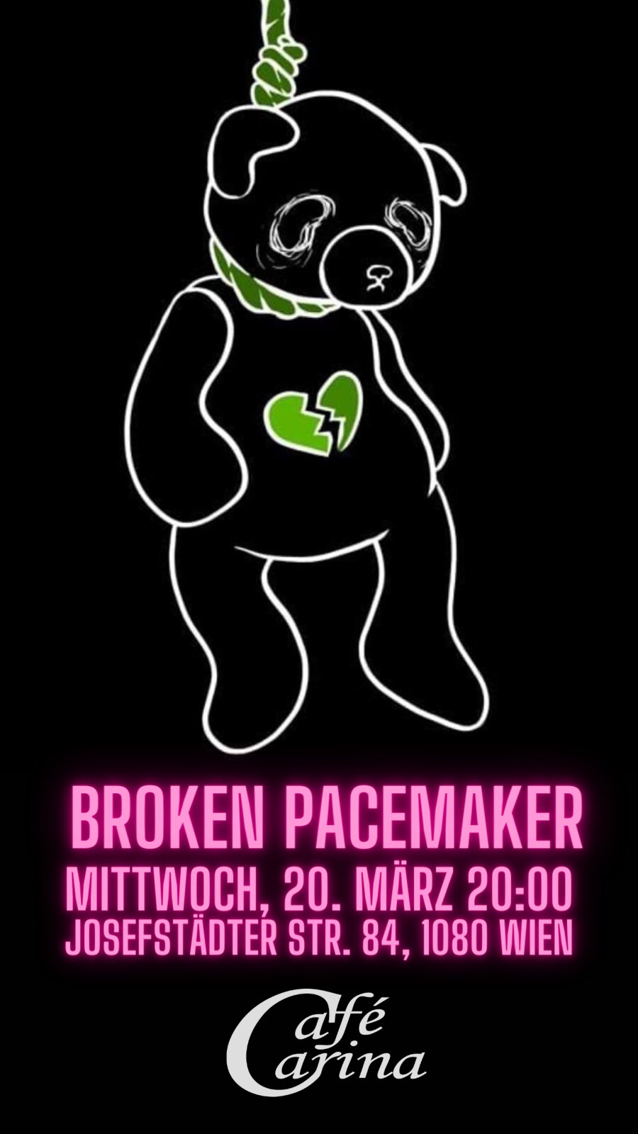 Broken Pacemaker am 20. March 2024 @ Café Carina.