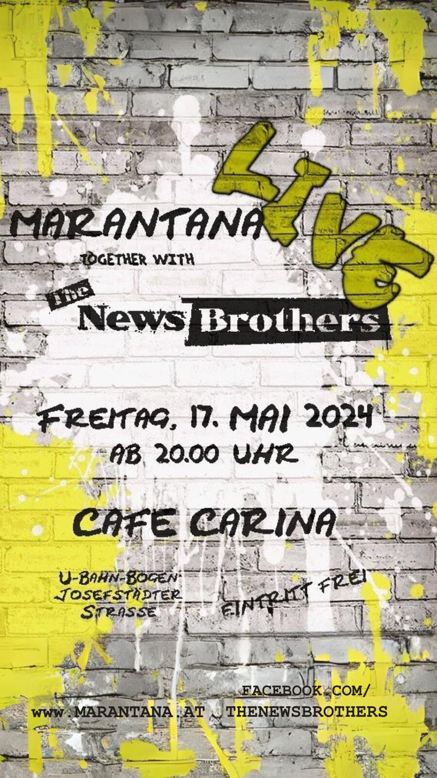 Marantana / The Newsbrothers am 17. May 2024 @ Café Carina. Marantana / The Newsbrothers am 17. May 2024 @ Café Carina.