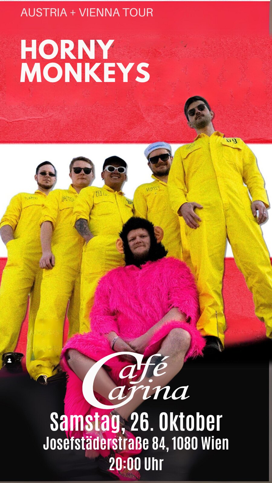 horny monkeys am 26. October 2024 @ Café Carina. horny monkeys am 26. October 2024 @ Café Carina.