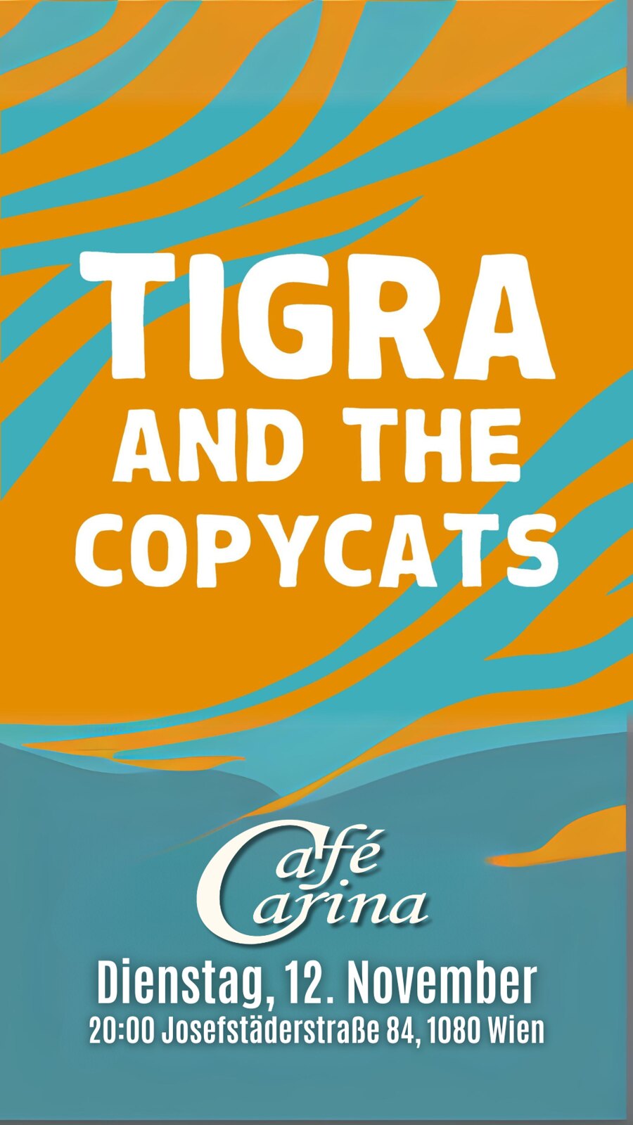 Tigra and the Copycats am 12. November 2024 @ Café Carina. Tigra and the Copycats am 12. November 2024 @ Café Carina.