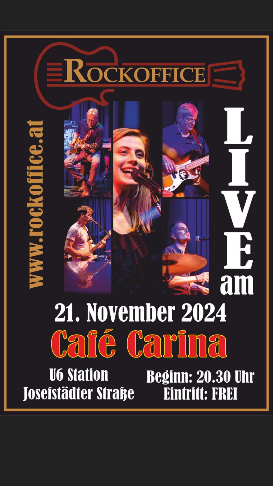 Rockoffice am 21. November 2024 @ Café Carina. Rockoffice am 21. November 2024 @ Café Carina.