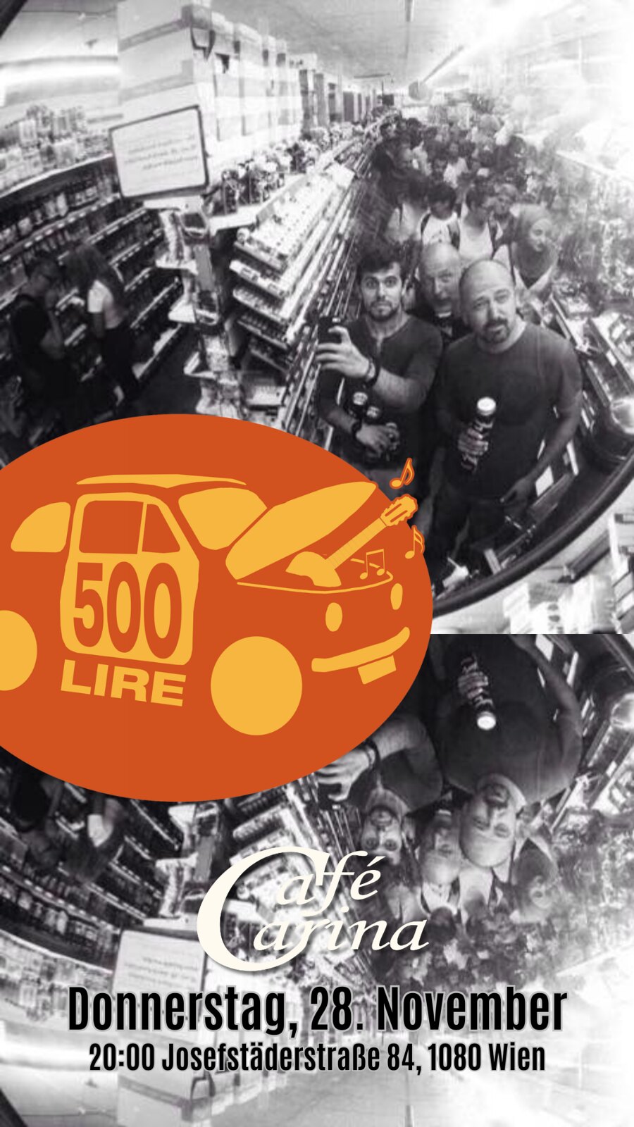 500Lire am 20. November 2024 @ Café Carina. 500Lire am 20. November 2024 @ Café Carina.