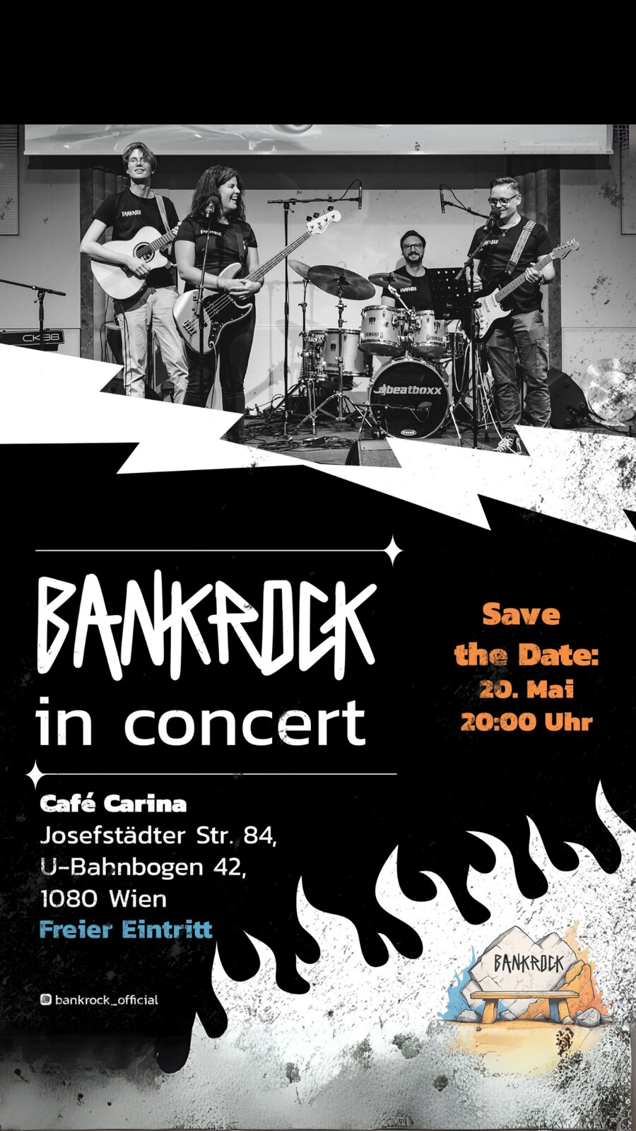 Bankrock am 20. May 2025 @ Café Carina. Bankrock am 20. May 2025 @ Café Carina.