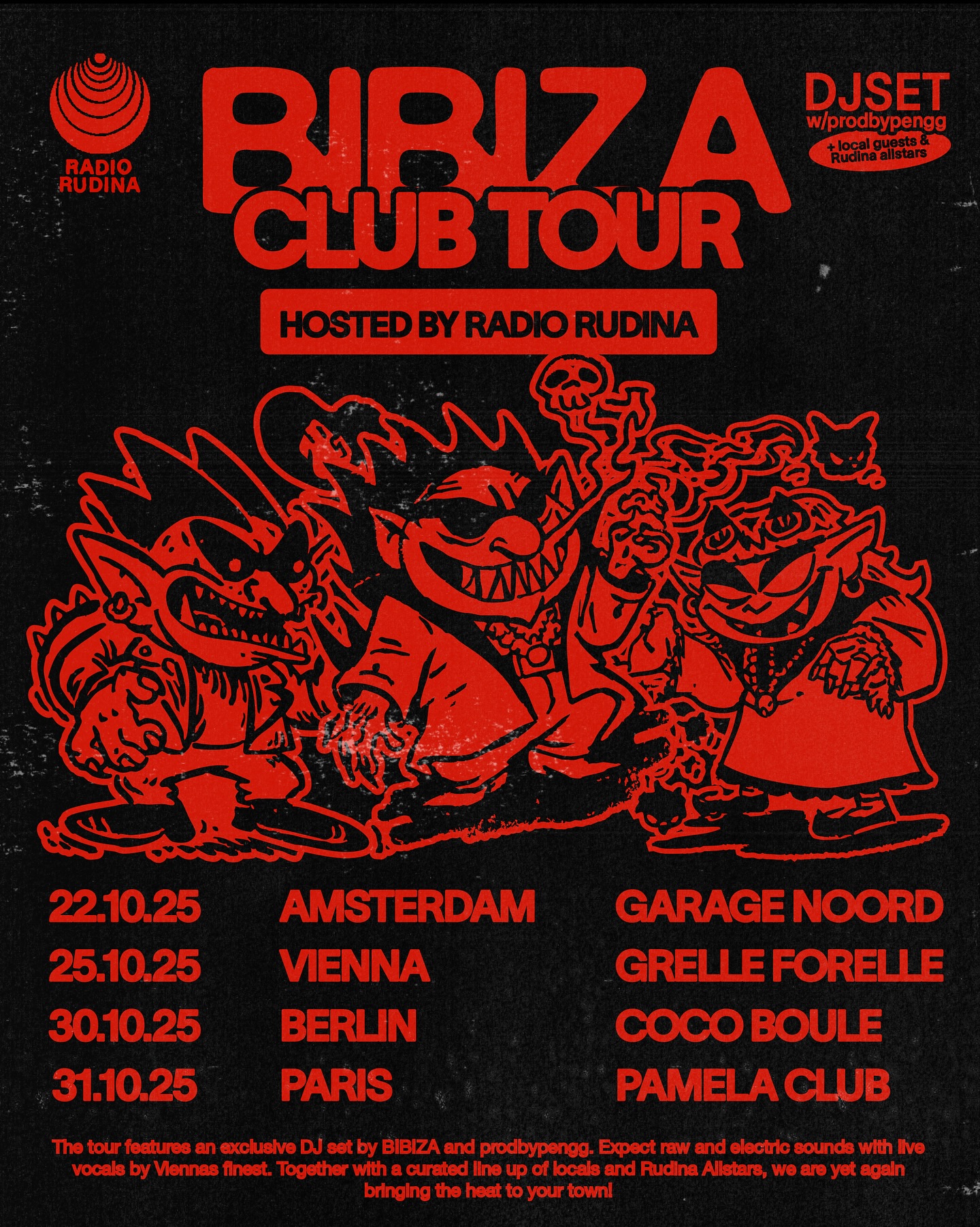 Bibiza Club Tour am 25. October 2025 @ Grelle Forelle. Bibiza Club Tour am 25. October 2025 @ Grelle Forelle.