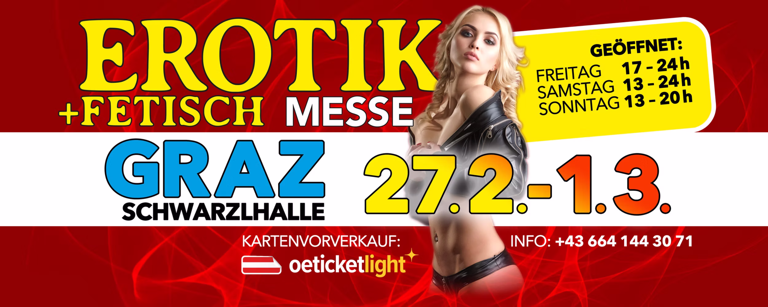 Erotikmesse Graz 2026 am 27. February 2026 @ Schwarzl Freizeitzentrum.