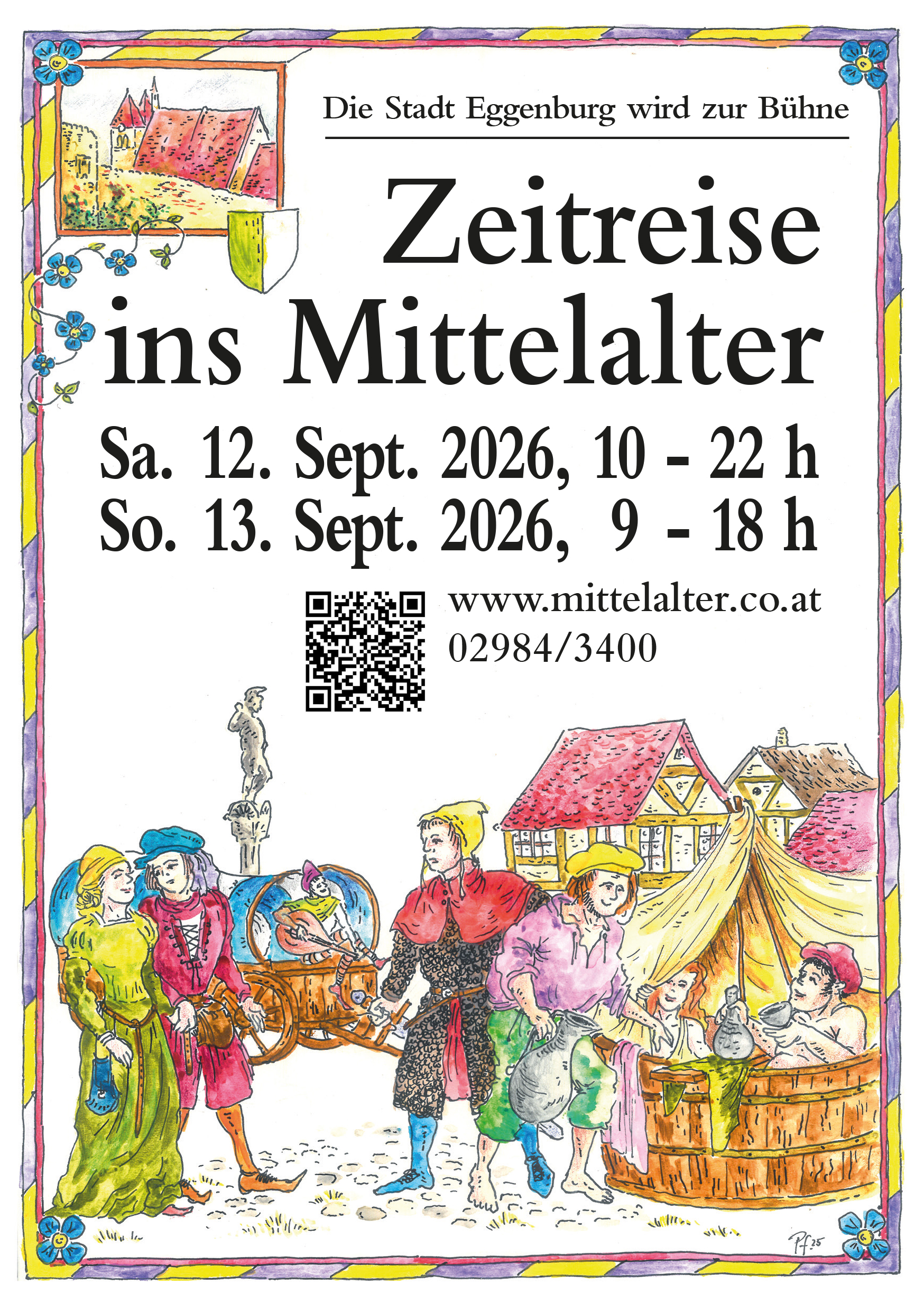 Zeitreise ins Mittelalter 2026 am 12. September 2026 @ Eggenburg Stadtzentrum.