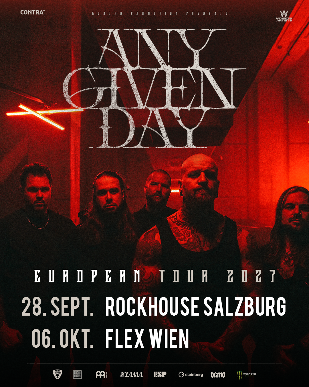 Any Given Day am 28. September 2027 @ Rockhouse Salzburg.