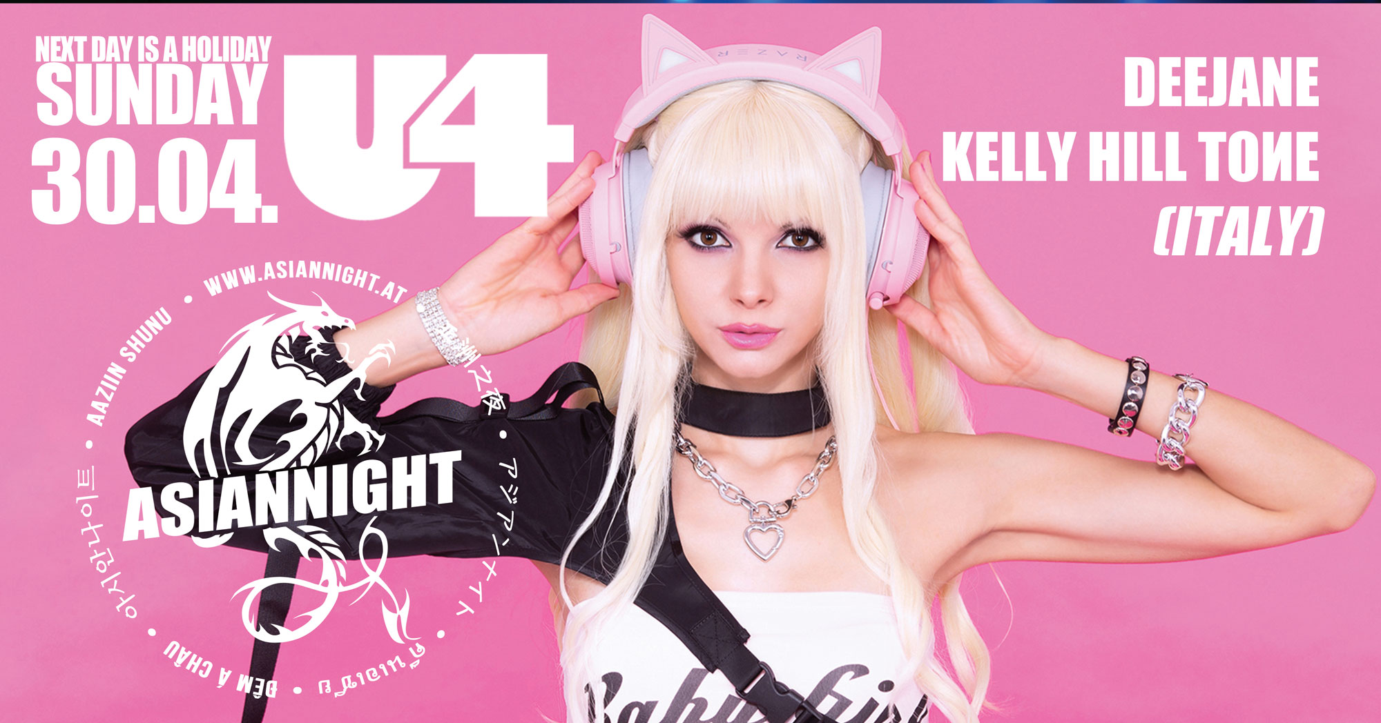 ASIANIGHT | KELLY HILL TONE am 30. April 2023 @ U4. ASIANIGHT | KELLY HILL TONE am 30. April 2023 @ U4.