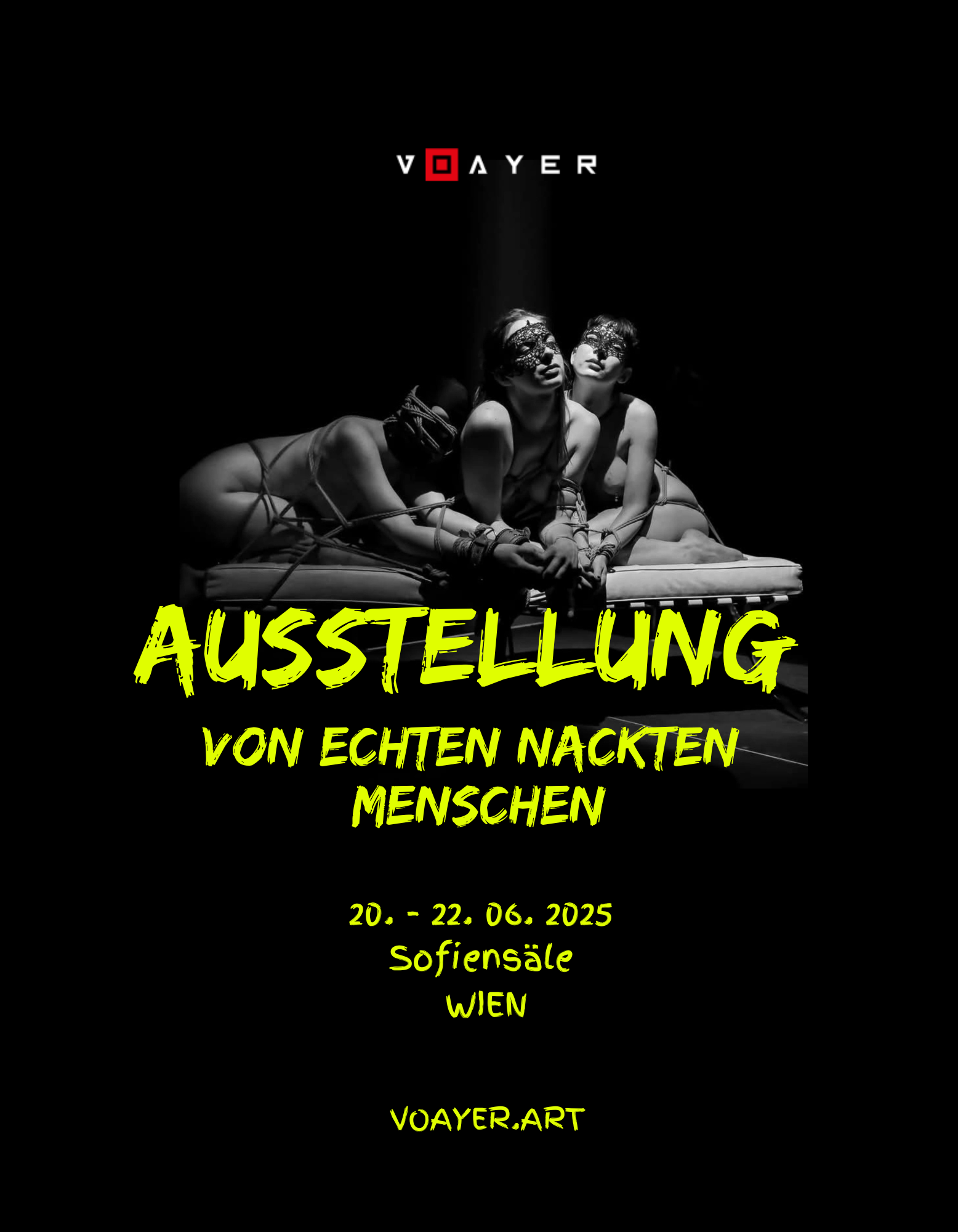 VOAYER - Ausstellung von echten nackten Menschen am 20. June 2025 @ Sofiensäle.