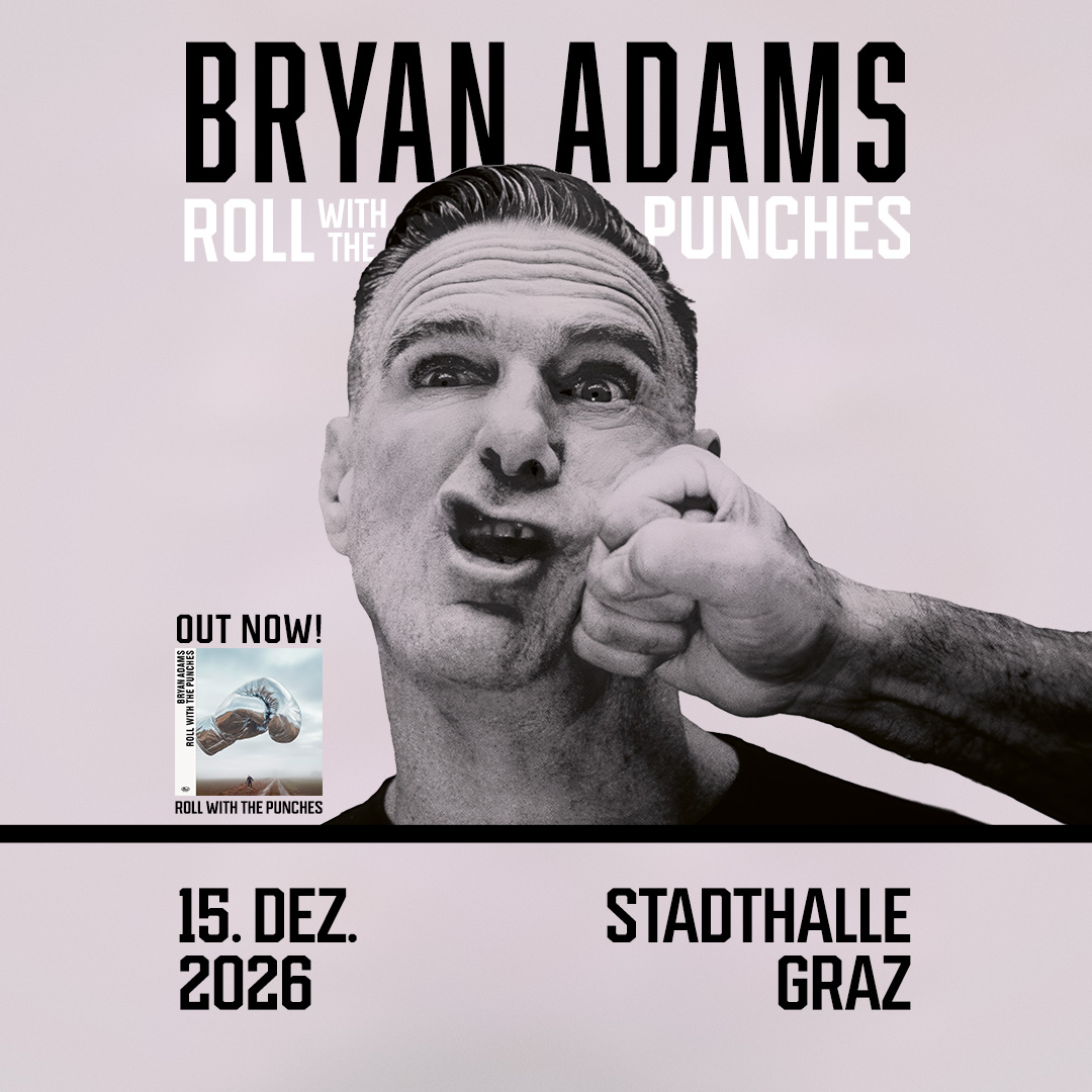 Bryan Adams am 15. December 2026 @ Stadthalle Graz.
