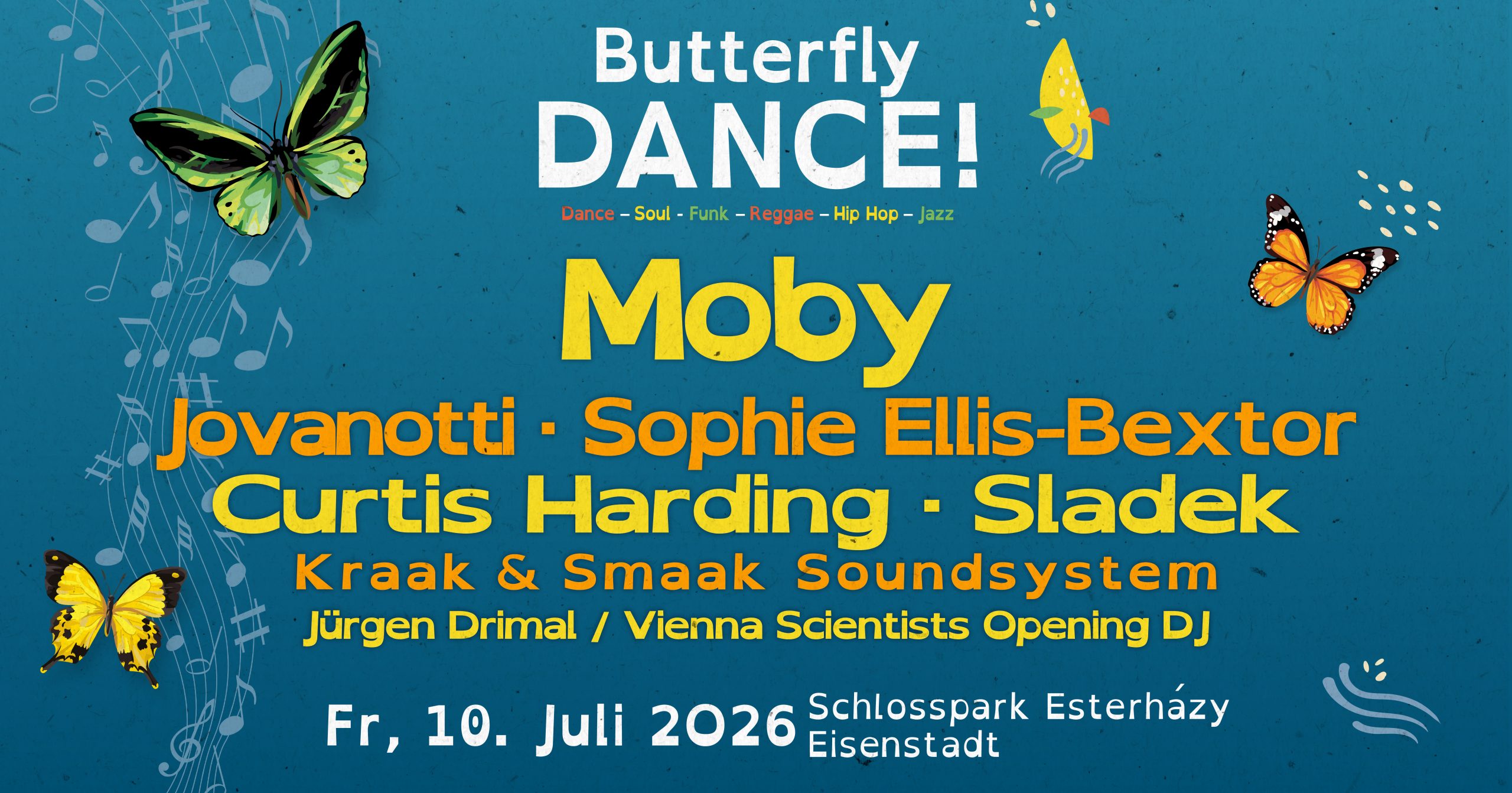 Butterfly Dance! 2026 am 10. July 2026 @ Schlosspark Esterházy.