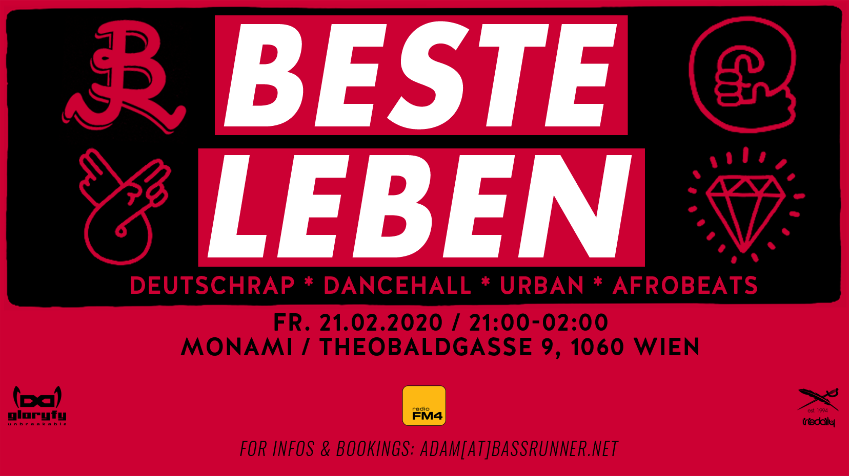 BESTE LEBEN - Deutschrap * Dancehall * Urban * am 21. February 2020 @ Mon Ami.