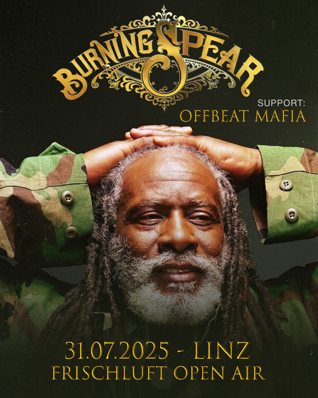 Burning Spear am 31. July 2025 @ FrischLuft Open Air. Burning Spear am 31. July 2025 @ FrischLuft Open Air.