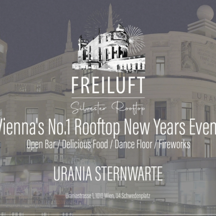 Urania Sternwarte: Freiluft Silvester Rooftop
