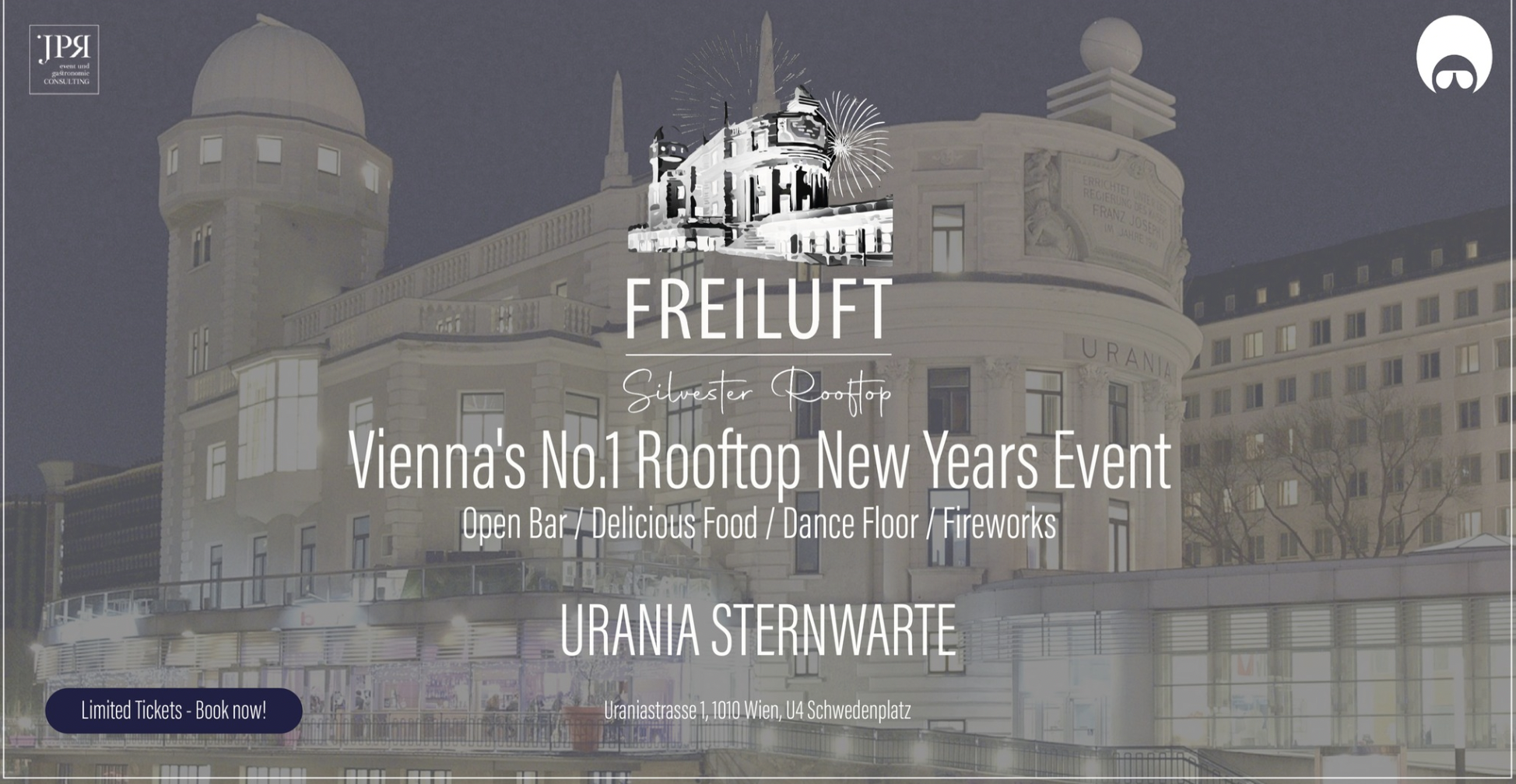 Urania Sternwarte: Freiluft Silvester Rooftop am 31. December 2022 @ Urania Sternwarte.