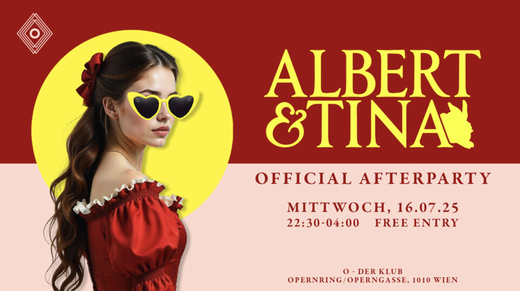 Albert&Tina Afterparty am 16. July 2025 @ O - Der Klub. Albert&Tina Afterparty am 16. July 2025 @ O - Der Klub.
