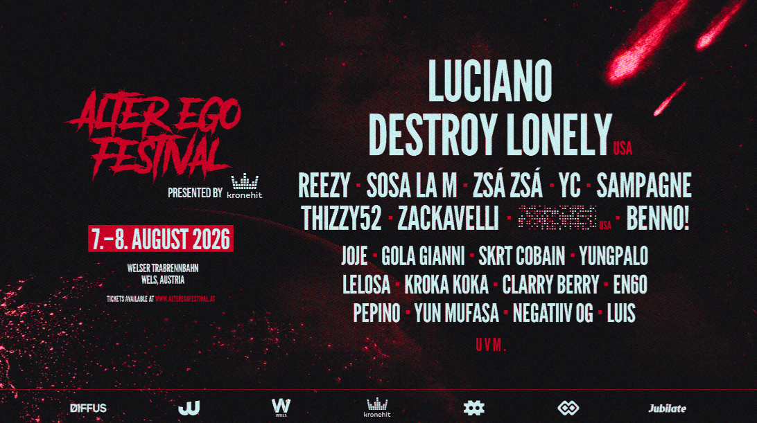 ALTER EGO FESTIVAL am 7. August 2026 @ Welser Trabrennbahn.