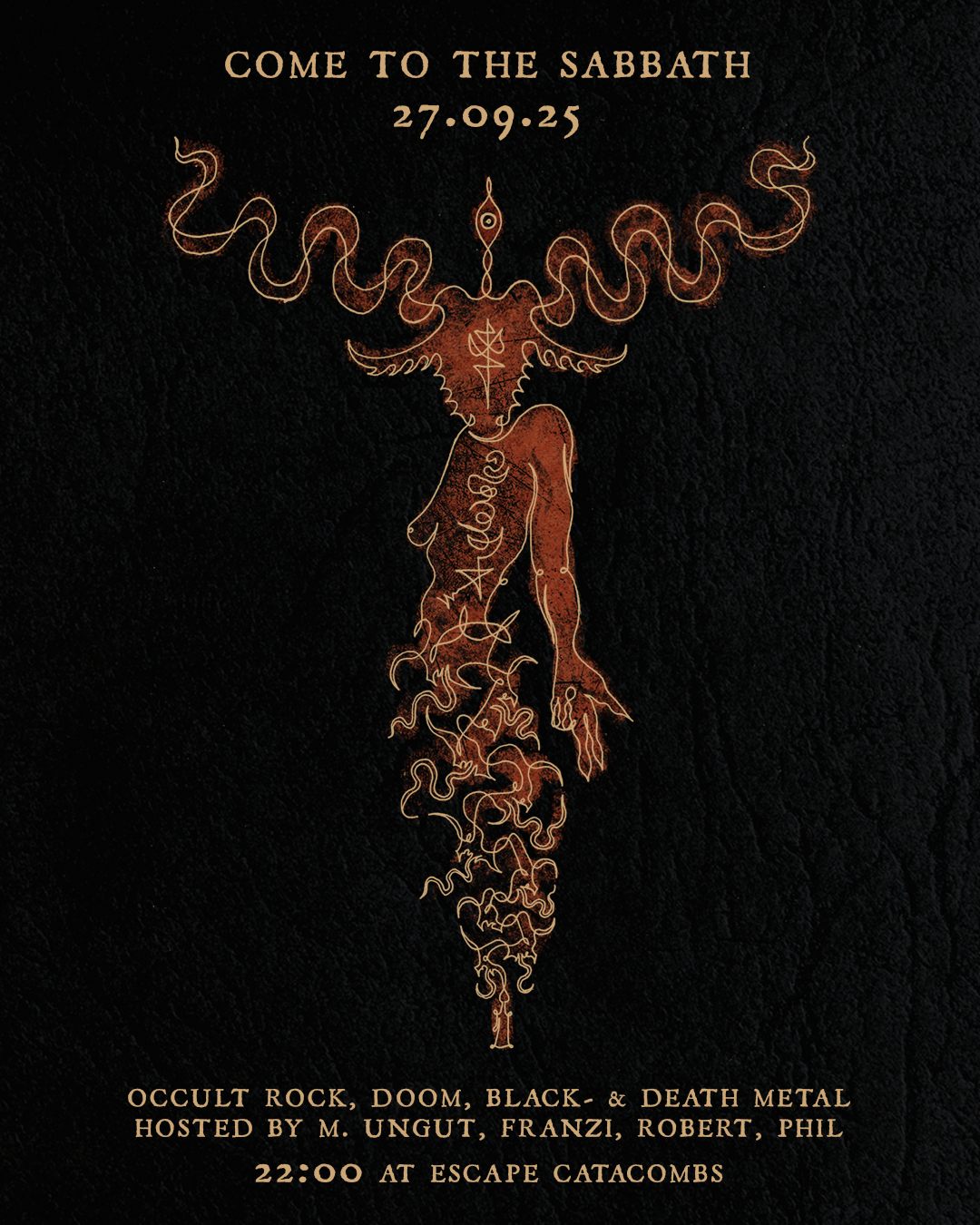 COME TO THE SABBATH am 27. September 2025 @ Escape Metalcorner. COME TO THE SABBATH am 27. September 2025 @ Escape Metalcorner.