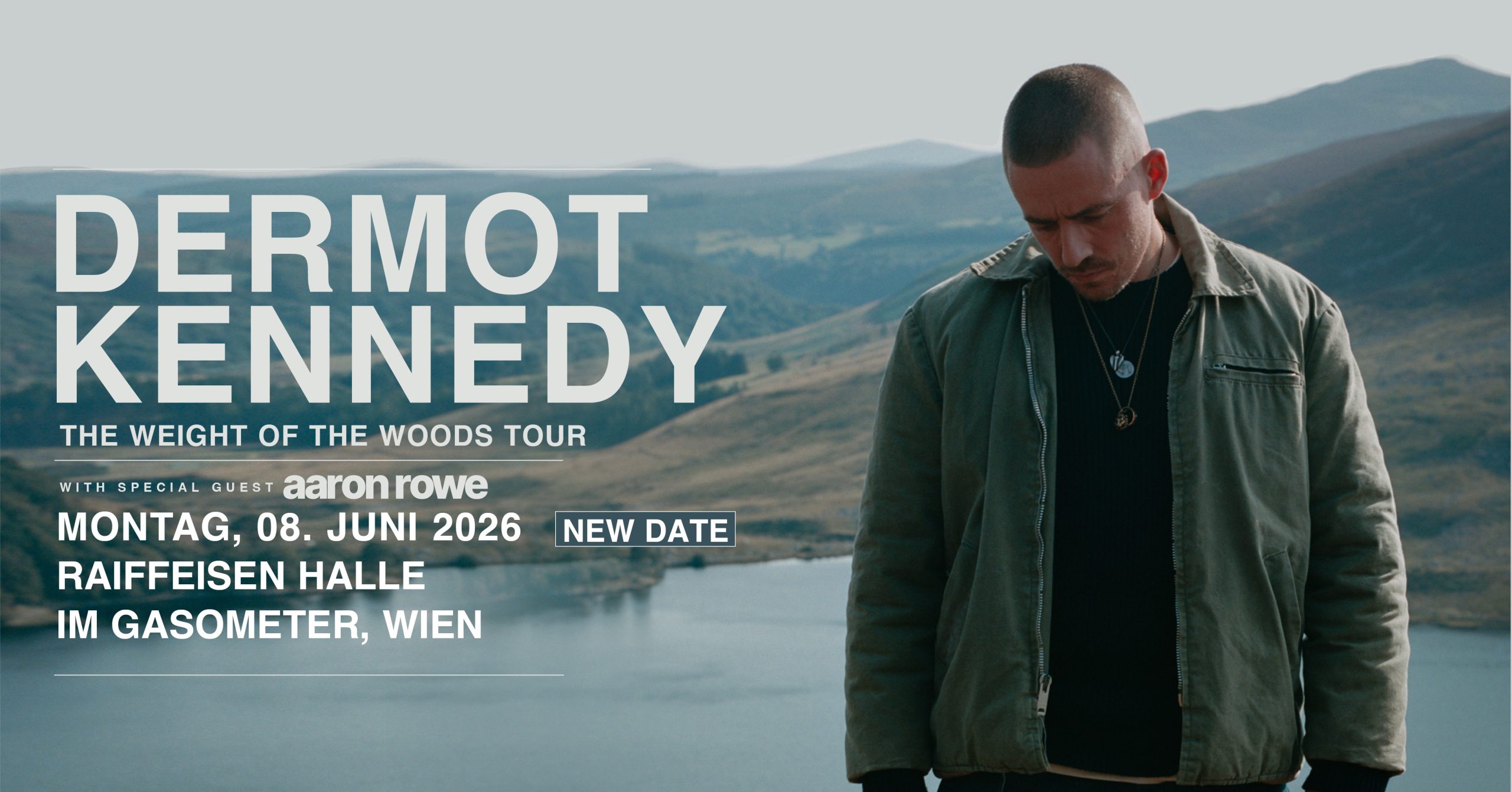 Dermot Kennedy am 8. June 2026 @ Raiffeisen Halle im Gasometer.
