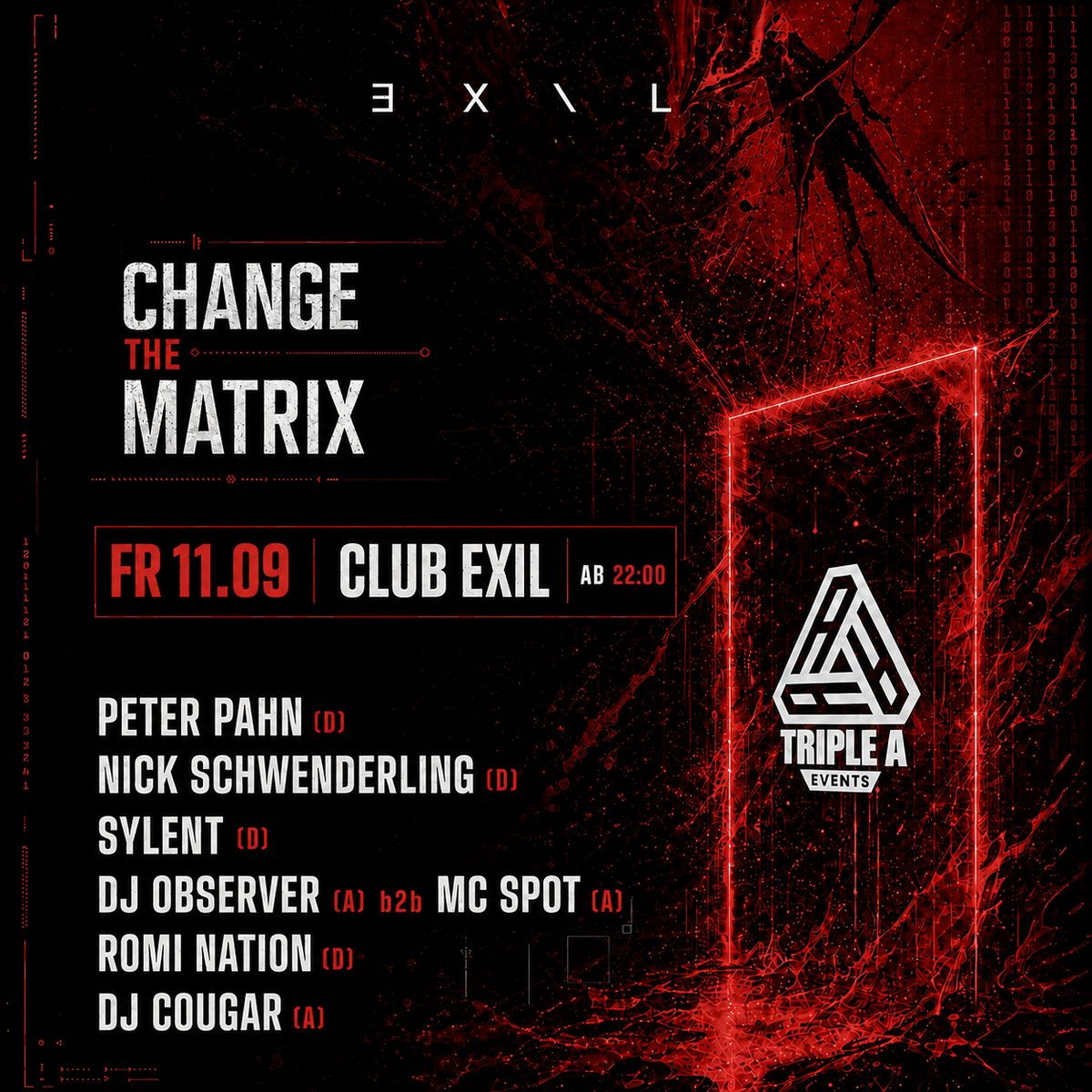 Change The Matrix am 11. September 2026 @ EXIL.