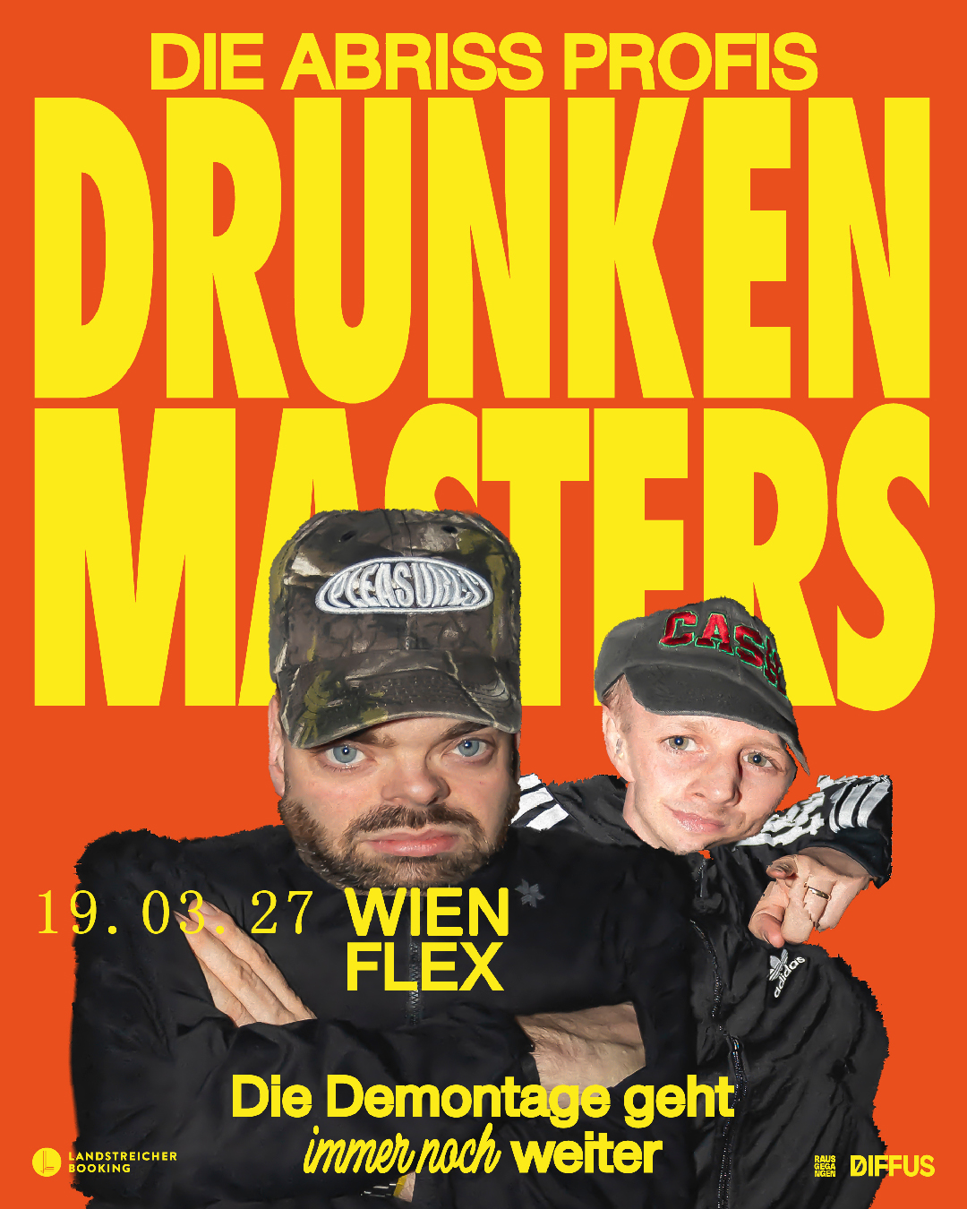 Drunken Masters am 19. March 2027 @ Flex - Café.