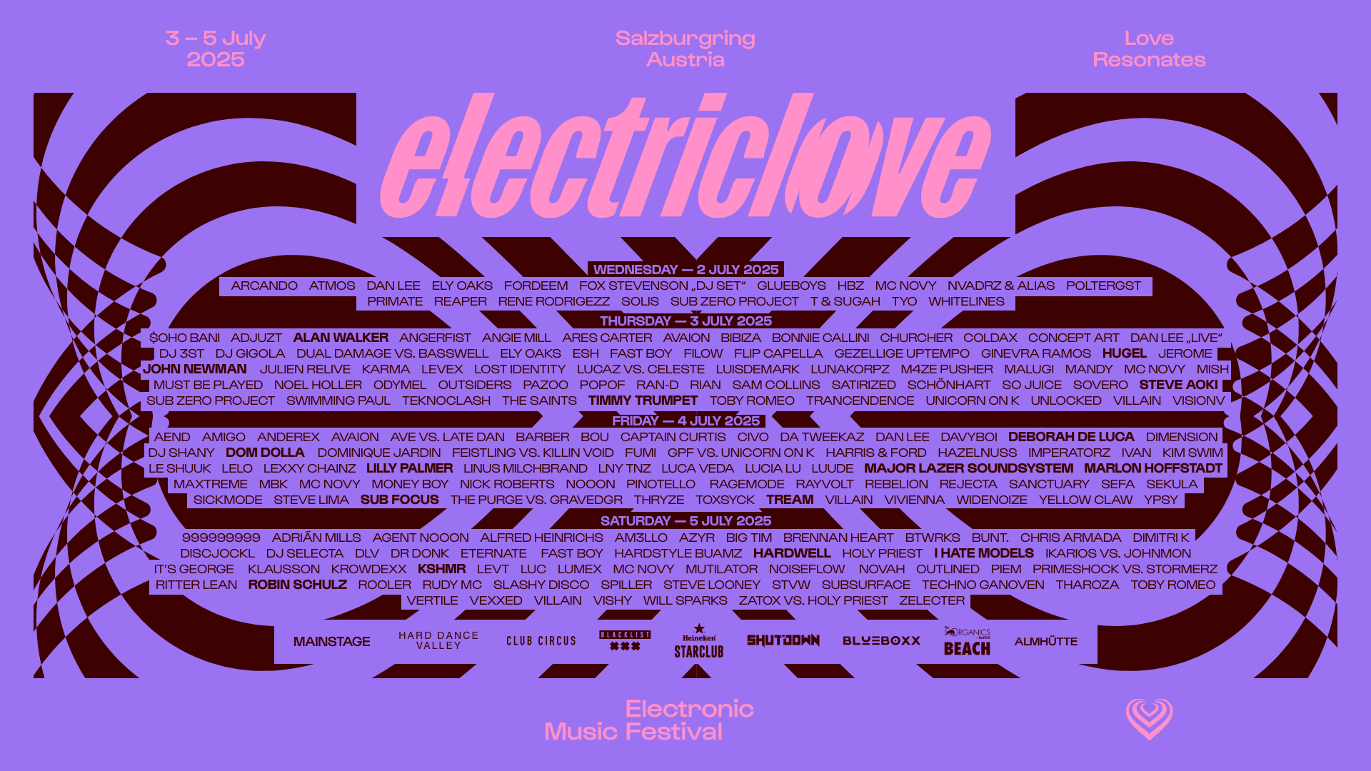 Electric Love Festival 2025 am 3. July 2025 @ Salzburgring. Electric Love Festival 2025 am 3. July 2025 @ Salzburgring.