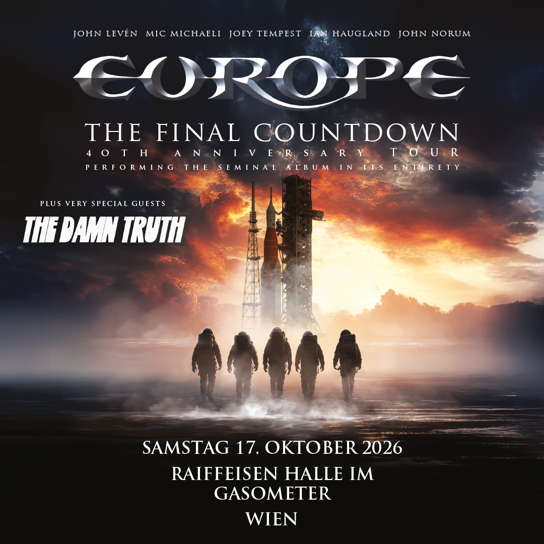 Europe am 17. October 2026 @ Raiffeisen Halle im Gasometer.
