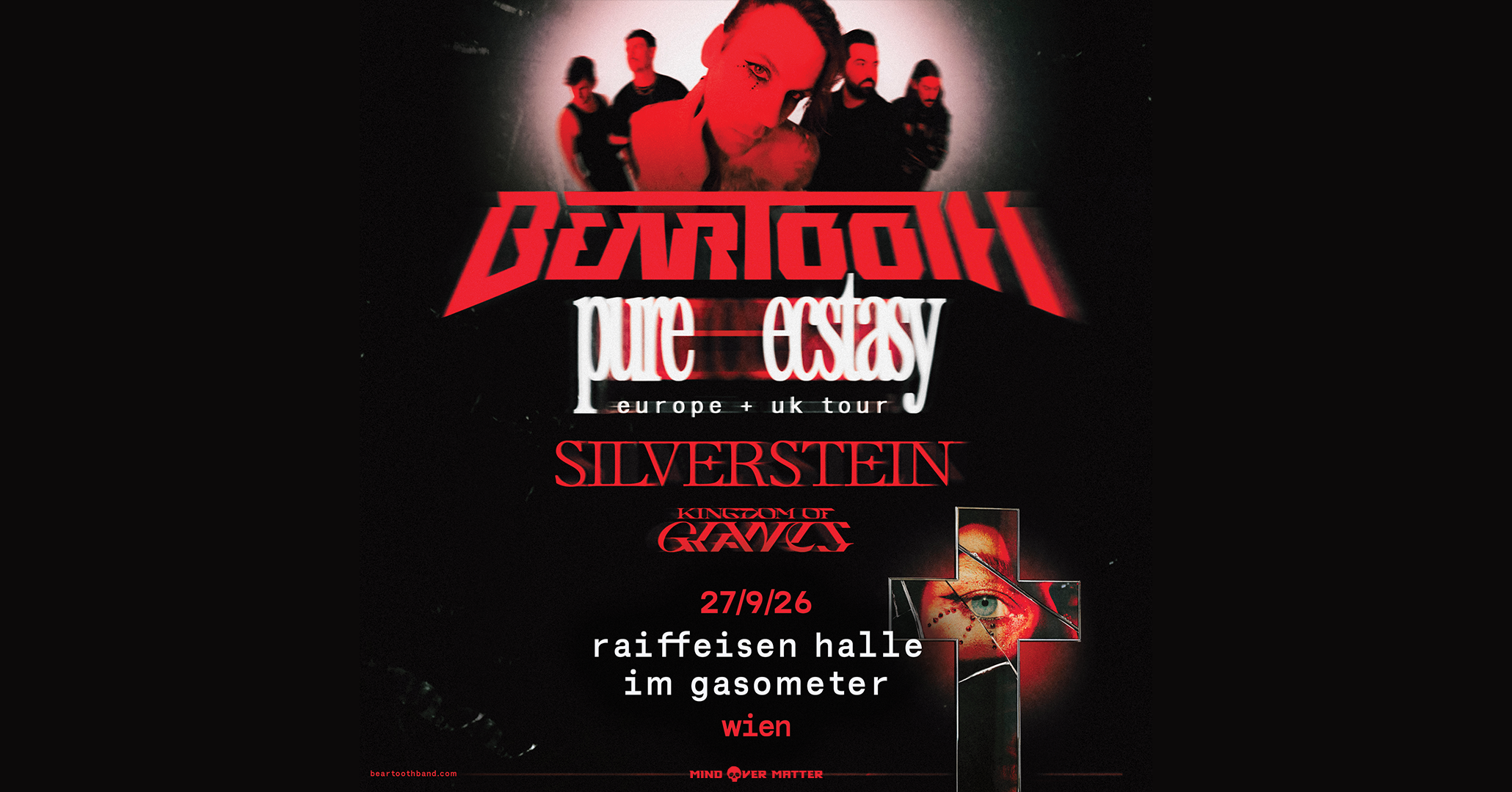Beartooth am 27. September 2026 @ Raiffeisen Halle im Gasometer.