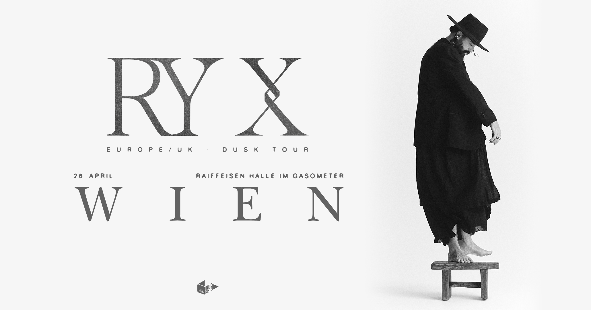 RY X am 26. April 2027 @ Raiffeisen Halle im Gasometer.